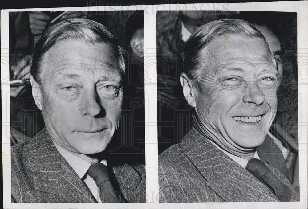 1953 Press Photo Duke of Windsor Aboard the Queen Elizabeth - Historic Images