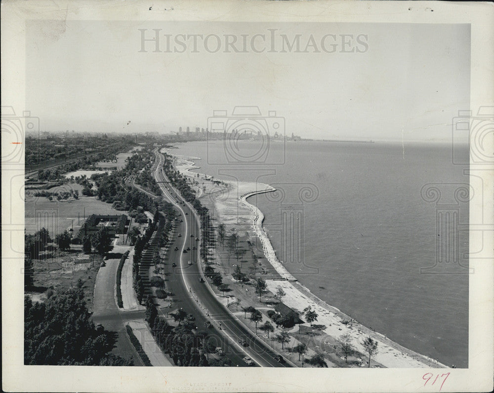 1972 Press Photo View of Burahan Park, Chicago&#39;s Southern Lake Front - Historic Images