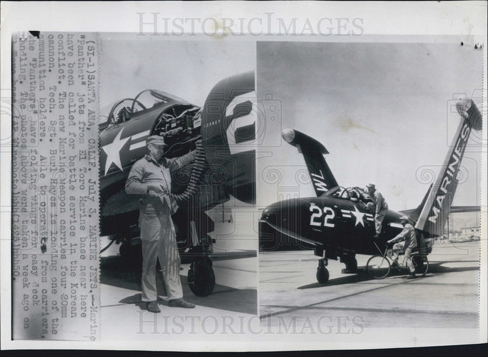 Press Photo Marine &quot;Panther&quot; From El Toro Marine Base  - Historic Images