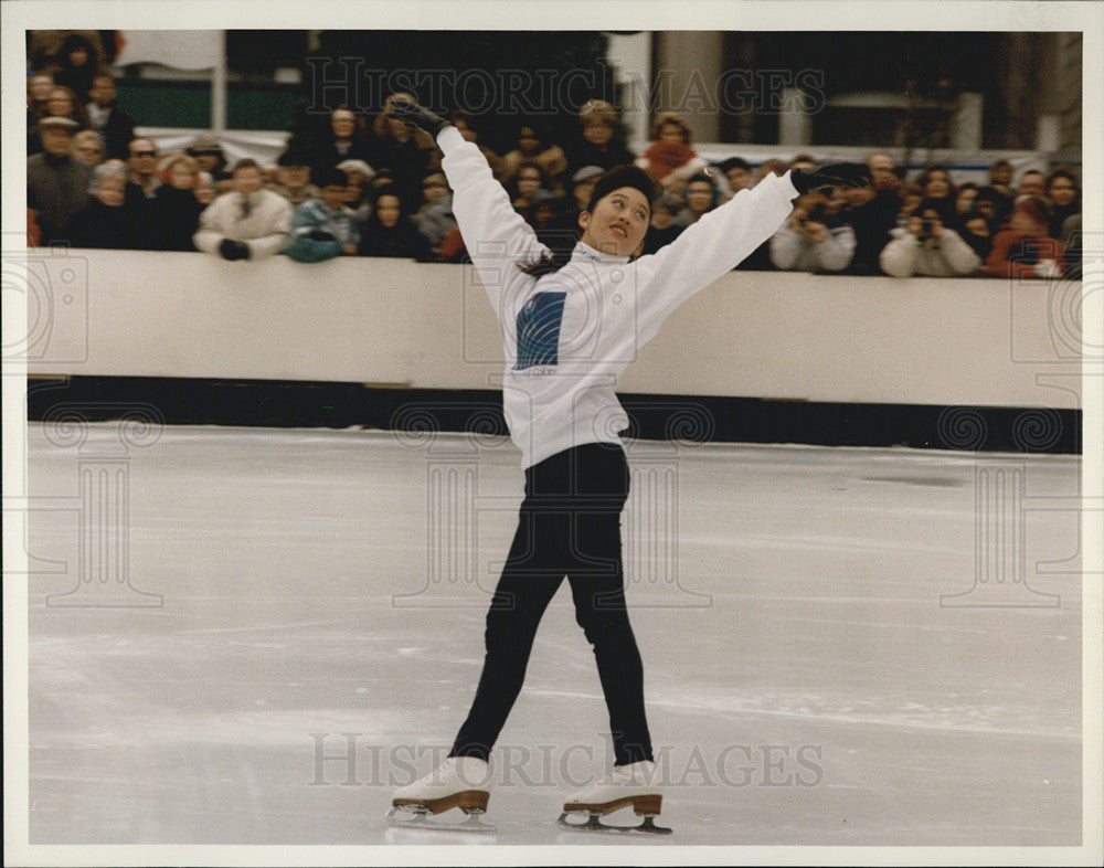 1993 Press Photo Figure Skater Kristi Yamaguchi in Chicago - Historic Images