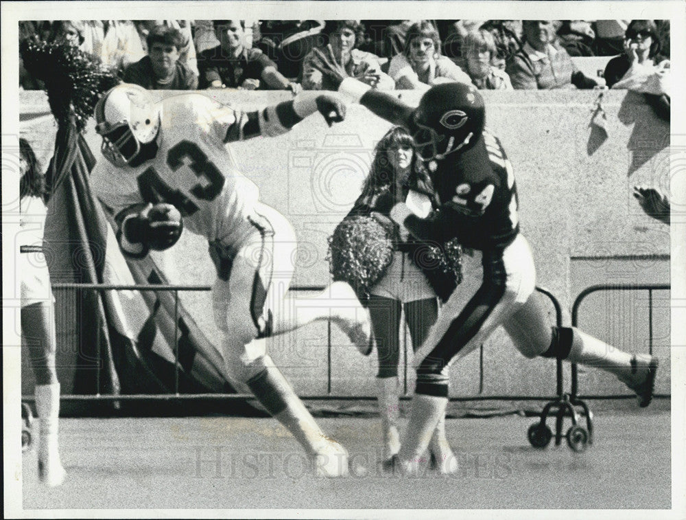 1979 Press Photo Chicago Bears' Virgil Livers chases Jerry Eckwood