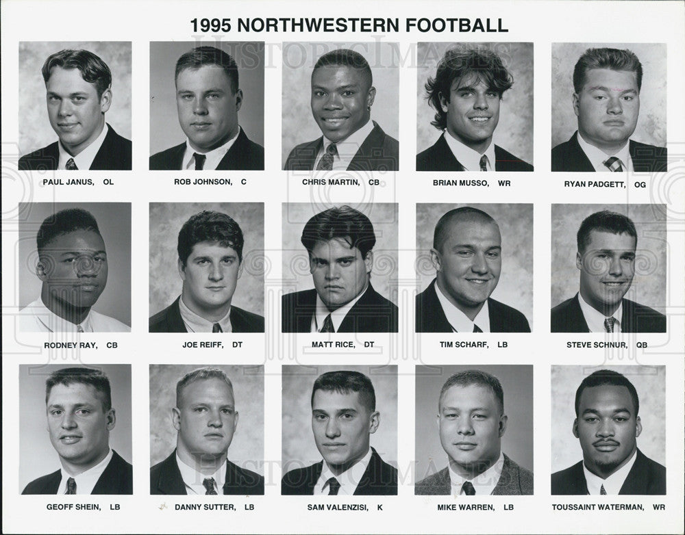 1995 Press Photo 1995 Northwestern Football - Historic Images