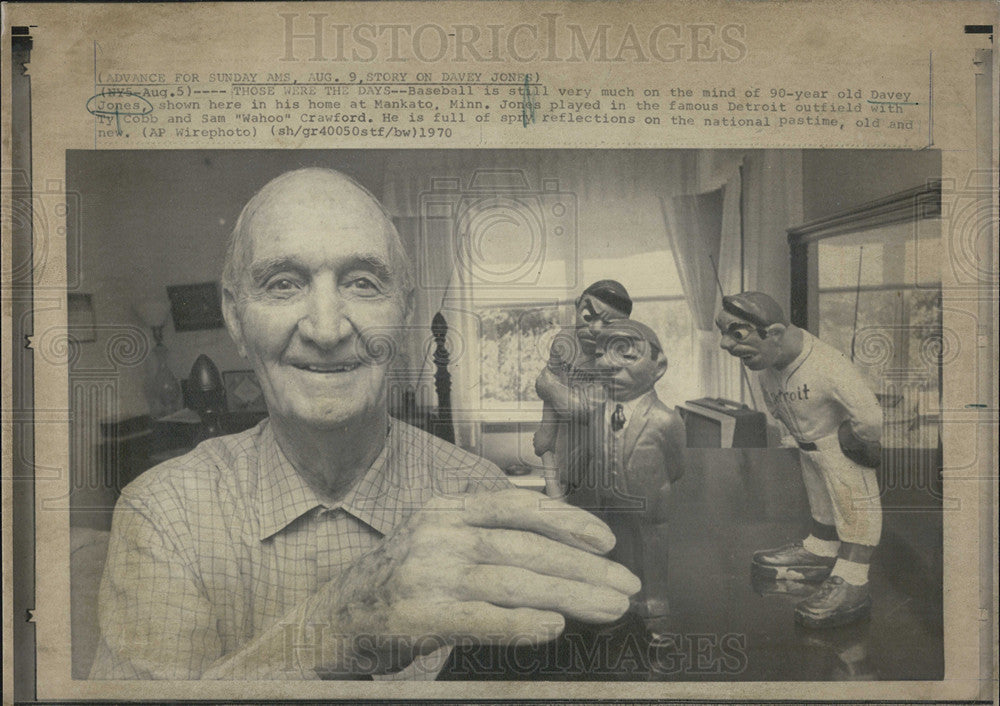 1970 Press Photo Davey Hones Baseball - Historic Images