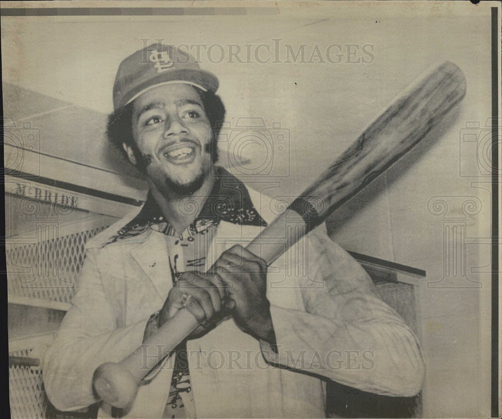 1974 Press Photo St Louis Cardinals&#39; Bake McBride - Historic Images