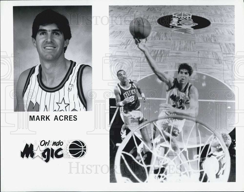 Undated Press Photo Mark acres Orlando Magic basketball - Historic Images