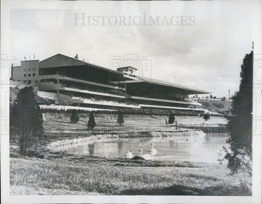 1945 Press Photo Hipodromo de las Americas, Mexican Race Track - Historic Images