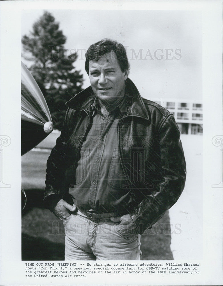 1967 Press Photo William Shatner, Host CBS-TV Top Flight - Historic Images