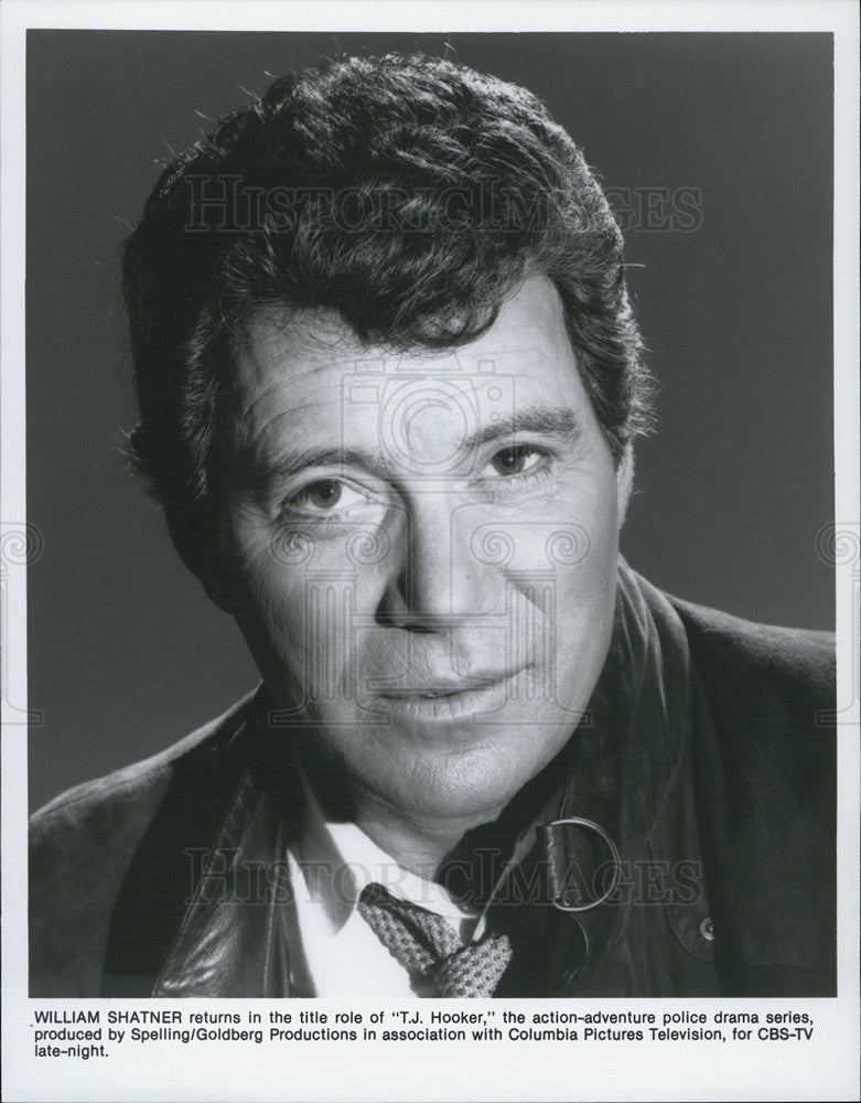 Press Photo William Shatner t.j. Hooker - Historic Images