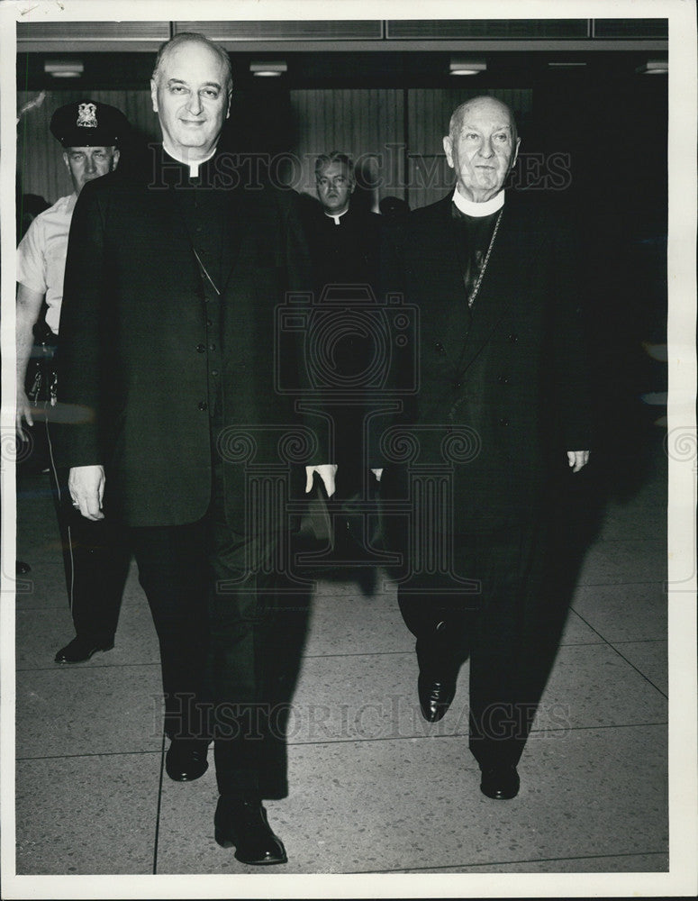 1963 Press Photo Bishop Bernard Sheil and Albert Cardinal Meyer - Historic Images