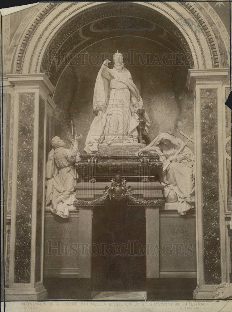 Press Photo Moument To Pope Leo VIII In Rome Italy - Historic Images