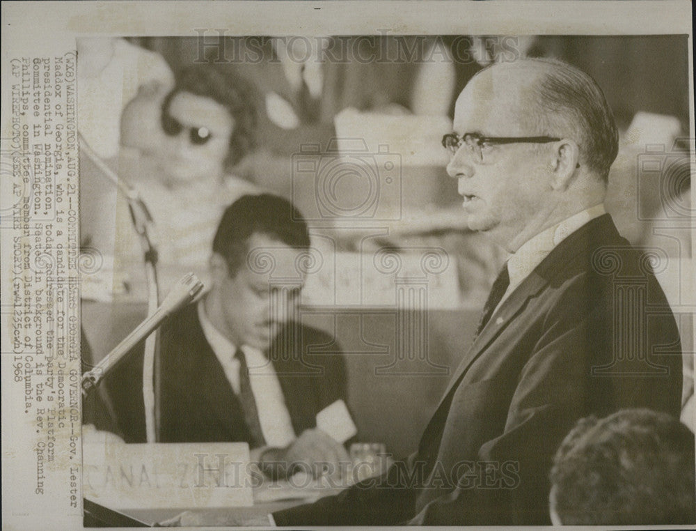 1968 Press Photo Governor Lester Maddox Georgia Candidate Democratic Nomination - Historic Images