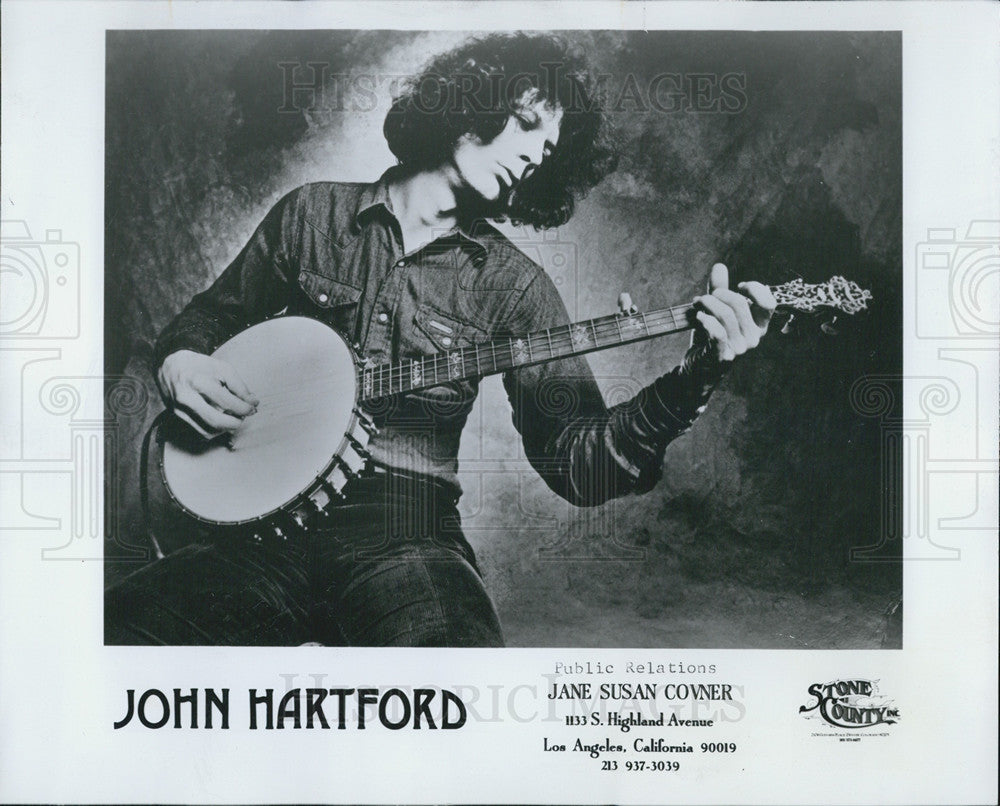 1977 Press Photo John Hartford Singer Musician Guitarist Banjoist - Historic Images