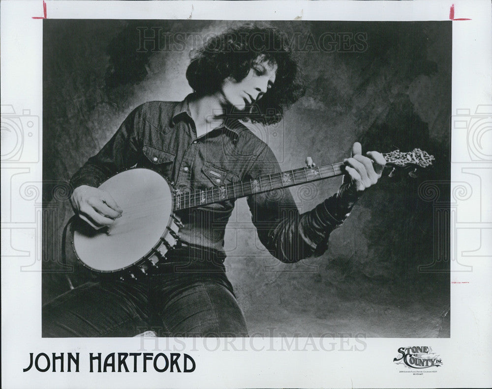 1977 Press Photo John Hartford Singer Musician Guitarist Banjoist - Historic Images