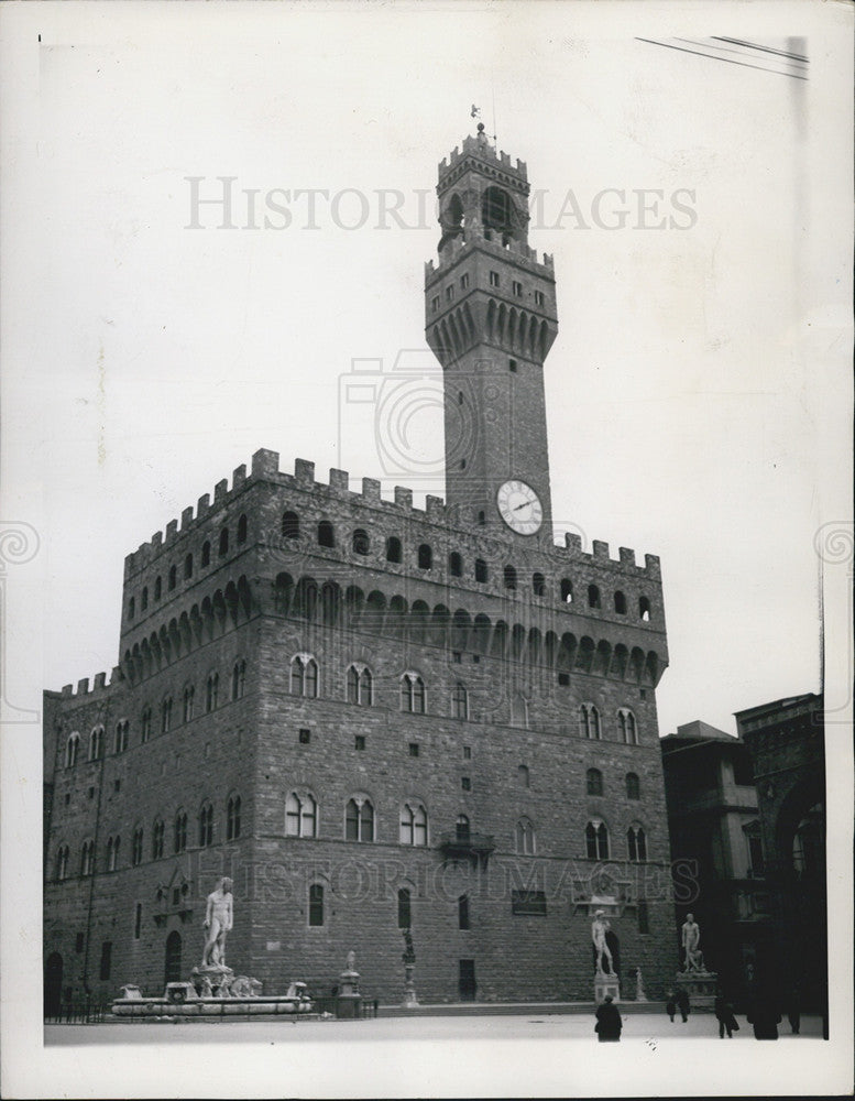 1946 Press Photo Florence Italy Palazzo vecchio - Historic Images