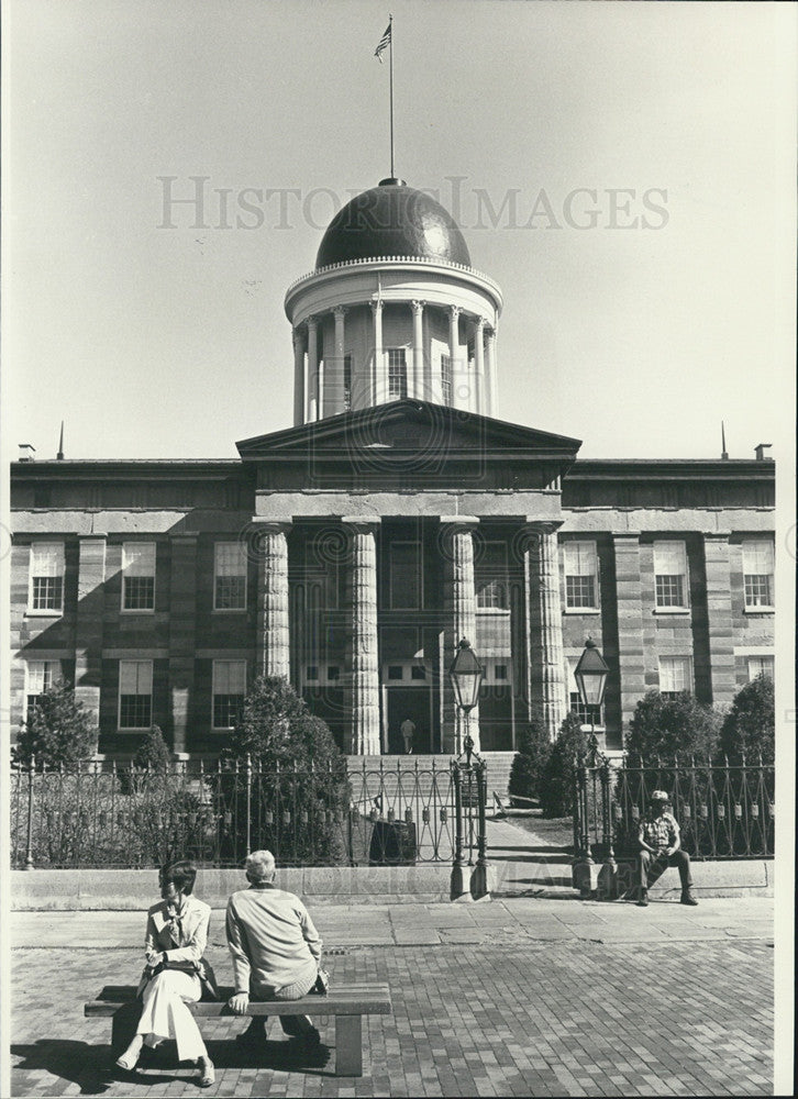 1981 Press Photo Illinois Capital Building Abraham Lincoln Springfield - Historic Images