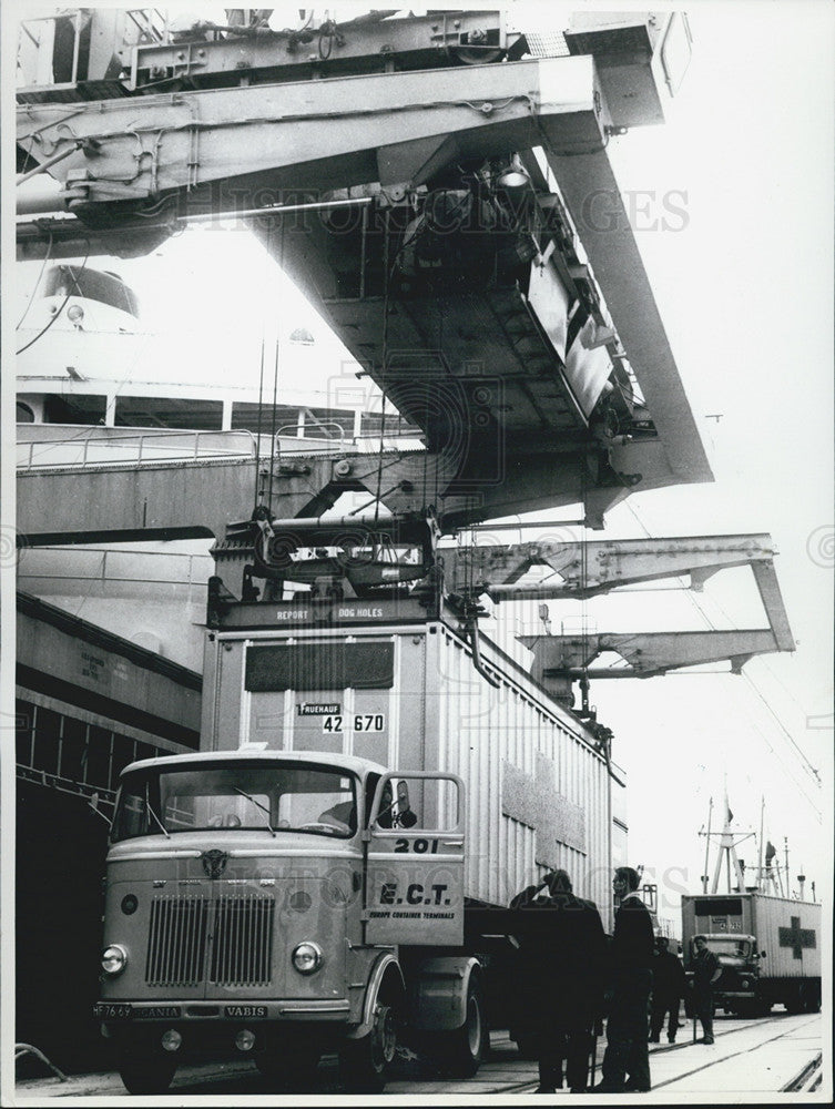 1967 Press Photo Transshipment Atlantic Containers Europe Containers Terminus - Historic Images