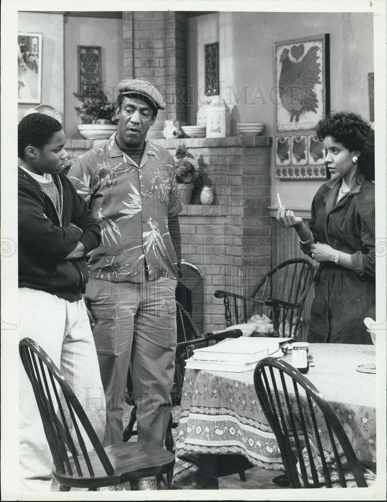 1985 Press Photo Phylicia Ayers-Allen Actress Malcom Jamal Warner Bill Cosby - Historic Images