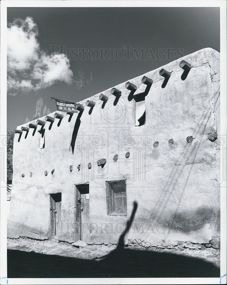 1992 Press Photo Oldest House in US Found in Santa Fe NM Built in Early 1600s - Historic Images