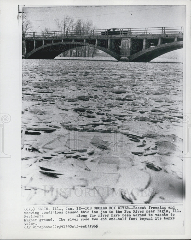 1966 Press Photo Ice Fox River - Historic Images