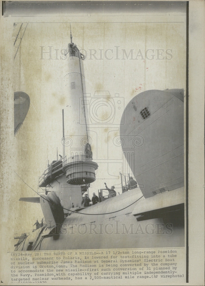 1970 Press Photo Poseidon NASA - Historic Images