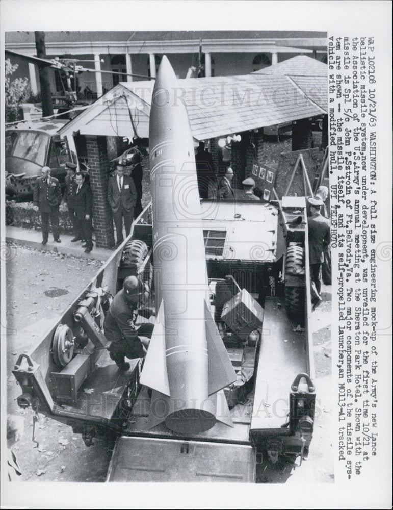 1963 Press Photo Rockets type Lance. - Historic Images