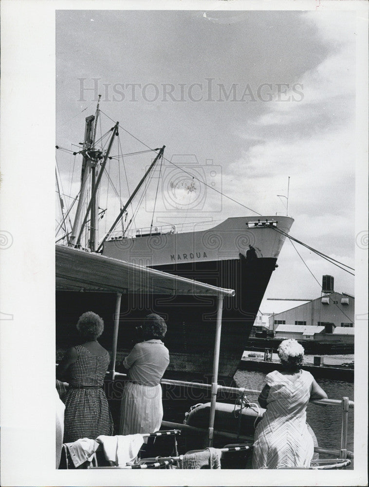 1961 Press Photo The Marqua cruiser visits Tampa&#39;s docks two days a week. - Historic Images