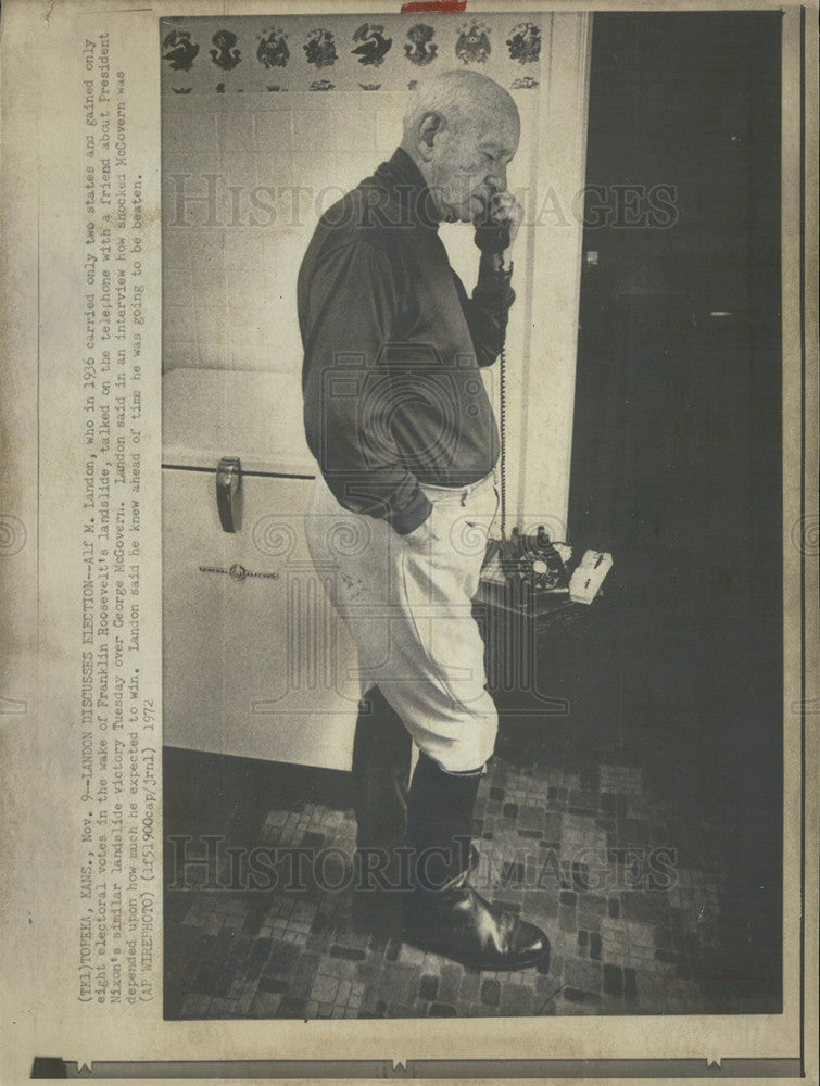 1972 Press Photo Alfred M. Landon was an American Republican politician - Historic Images