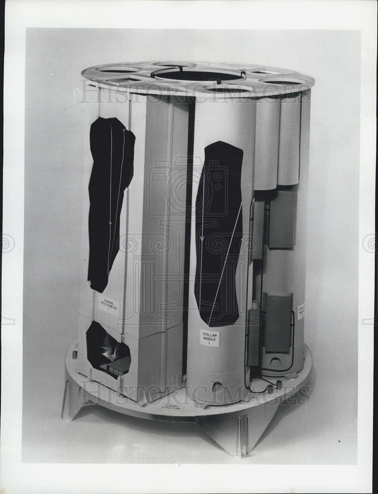 Press Photo Scale model of Wisconsin Experiment Package - Historic Images