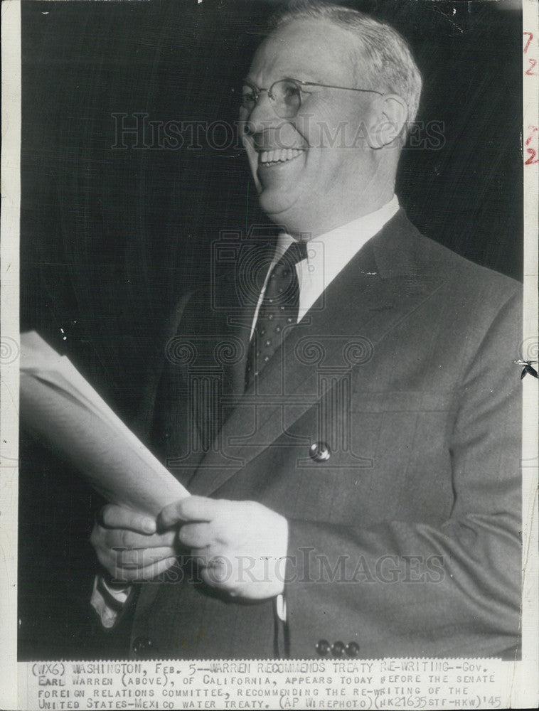 1951 Press Photo Governor Earl Warren California Vice Presidential Nominee - Historic Images