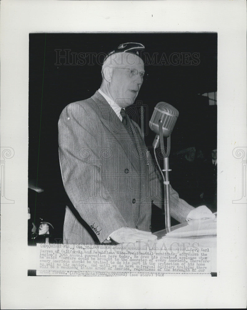 1944 Press Photo Governor Earl Warren - Historic Images