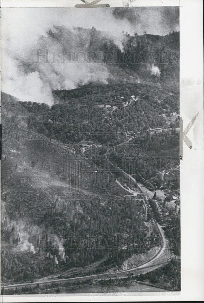 1965 Press Photo Forest Fire Northern California - Historic Images