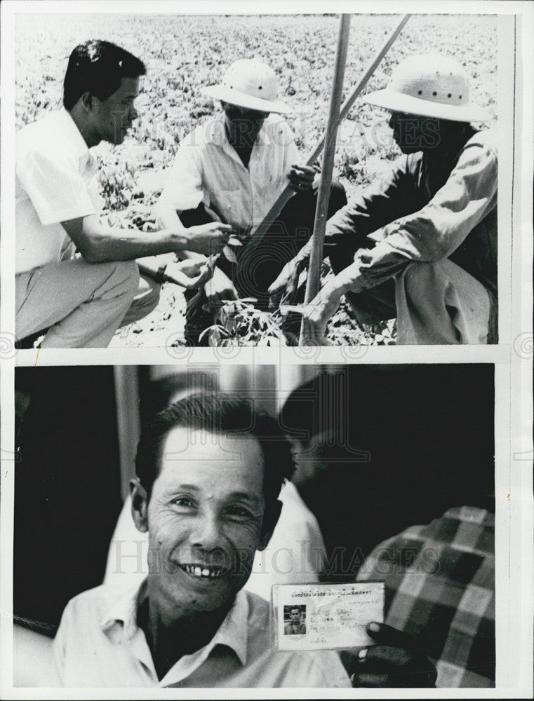 1966 Press Photo Soodsom Chomchaleam, Bangkok Bank Farmer&#39;s Loans - Historic Images