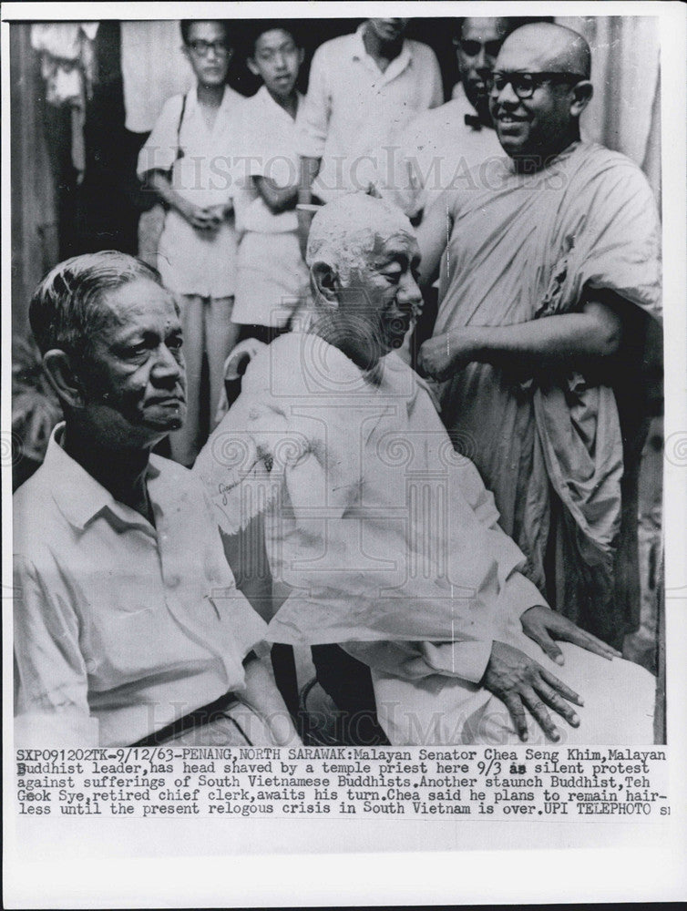 1963 Press Photo Senator Chea Seng Khim, Malayan Buddhist Leader - Historic Images