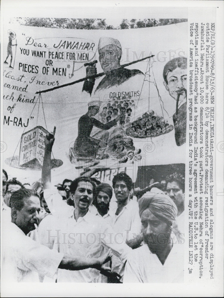 1983 Press Photo Indian Demonstrations - Historic Images