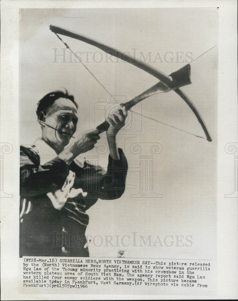 1966 Press Photo Ngu Lao, Thuong minority, veteran guerrilla, South Vietnam - Historic Images