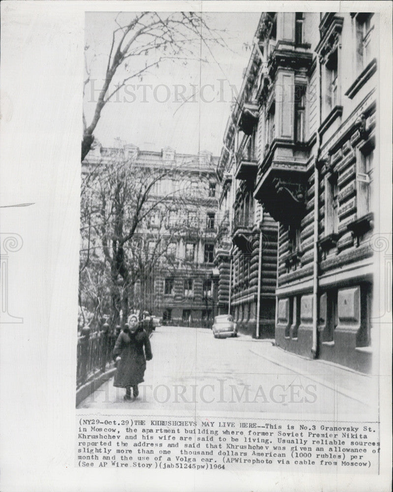 1964 Press Photo This May be the Residence of Soviet Premier Khrushchev Moscow - Historic Images