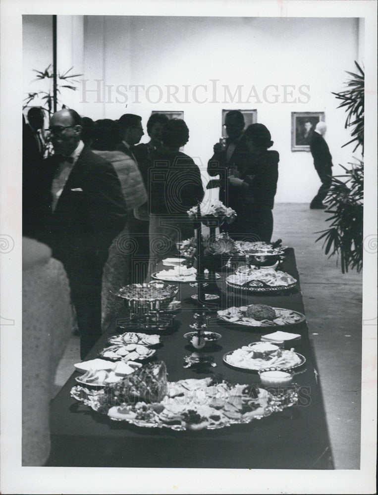 1965 Press Photo Tampa Art Institute Buffet Randolph Macon Women&#39;s Collection - Historic Images