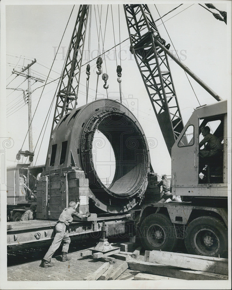 1963 Press Photo Tampa Armature Works 87 Ton Electric Motor - Historic Images