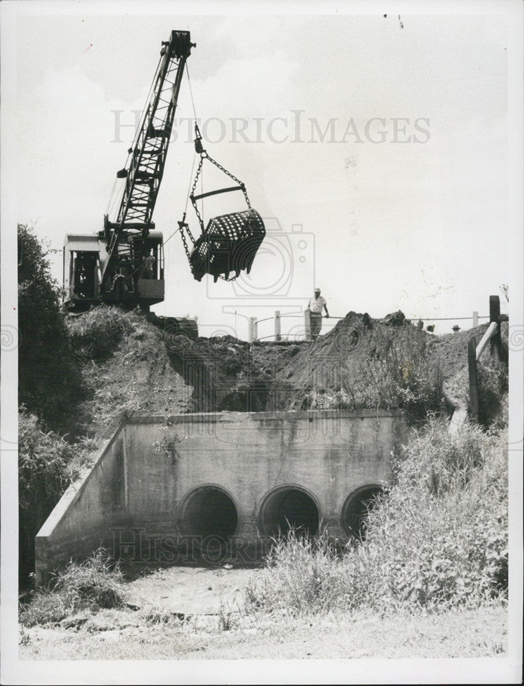 1959 Press Photo Taylor Ave Reservoir repair - Historic Images