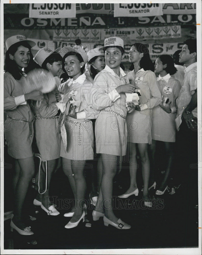 1969 Press Photo Philippine Women President Marcos Nacionalistas Liberals - Historic Images