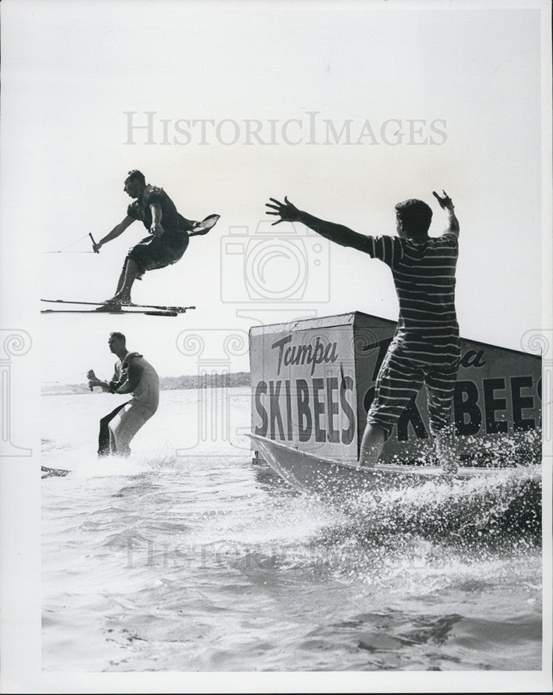 Press Photo Tampa Ski Bees Lake Magorie - Historic Images