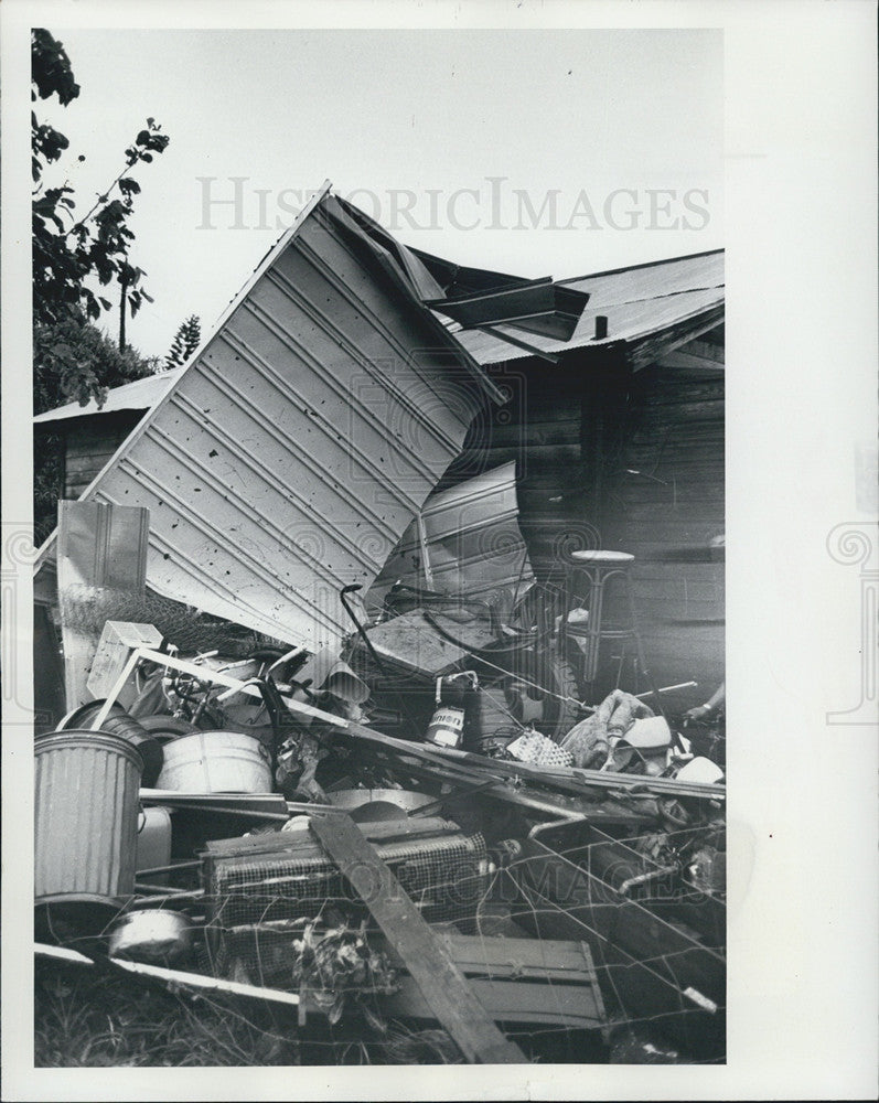 1977 Press Photo St. Petersburg Florida Storm Damage - Historic Images