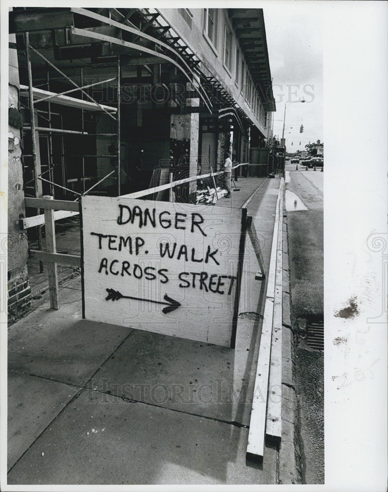 1977 Press Photo Old Bradenton Storm Damage Manatee Times - Historic Images