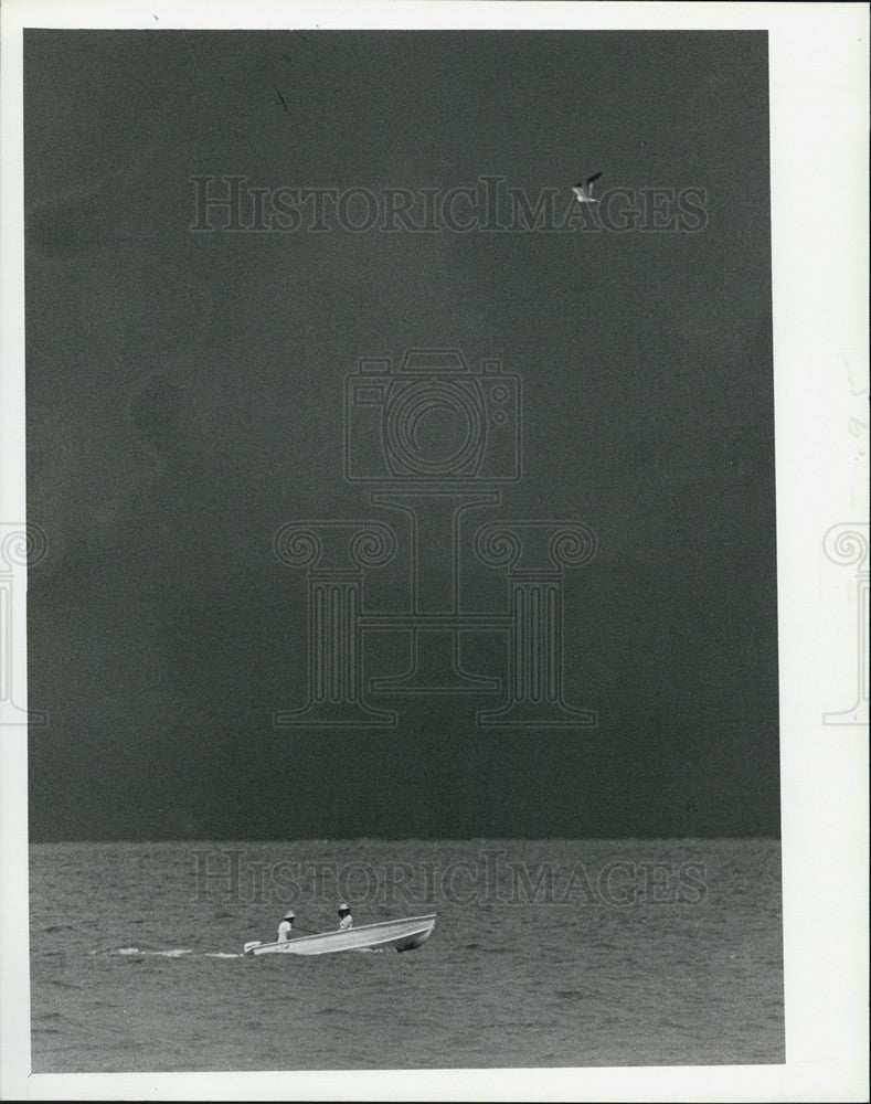 1979 Press Photo Big Indian Rocks Pier St. Petersburg Florida Clouds - Historic Images