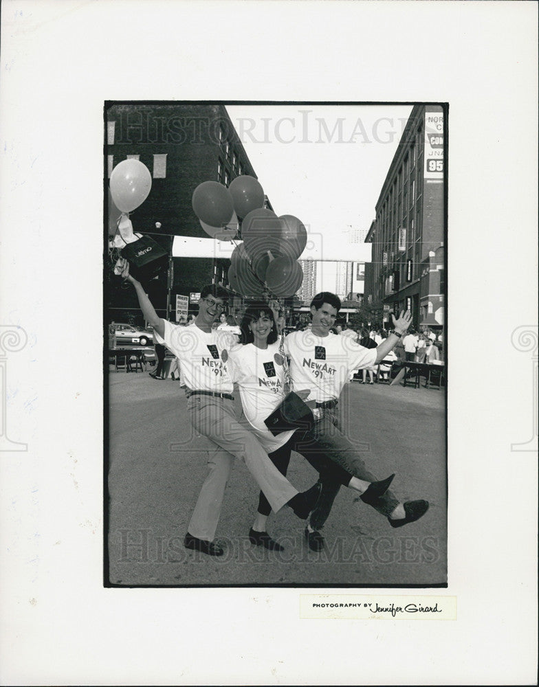 1991 Press Photo L-R; Brad Smith, Michelle &amp; Glenn Holland - Historic Images