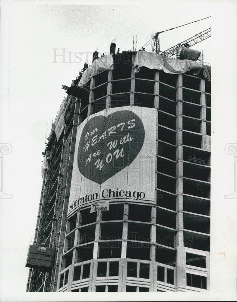 1991 Press Photo of banner supporting U.S. troop in Gulf War - Historic ...