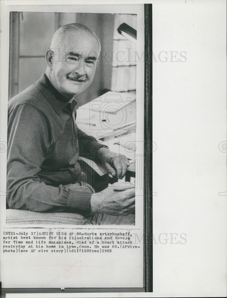 1965 Press Photo Boris Artzybasheff, Artist - Historic Images