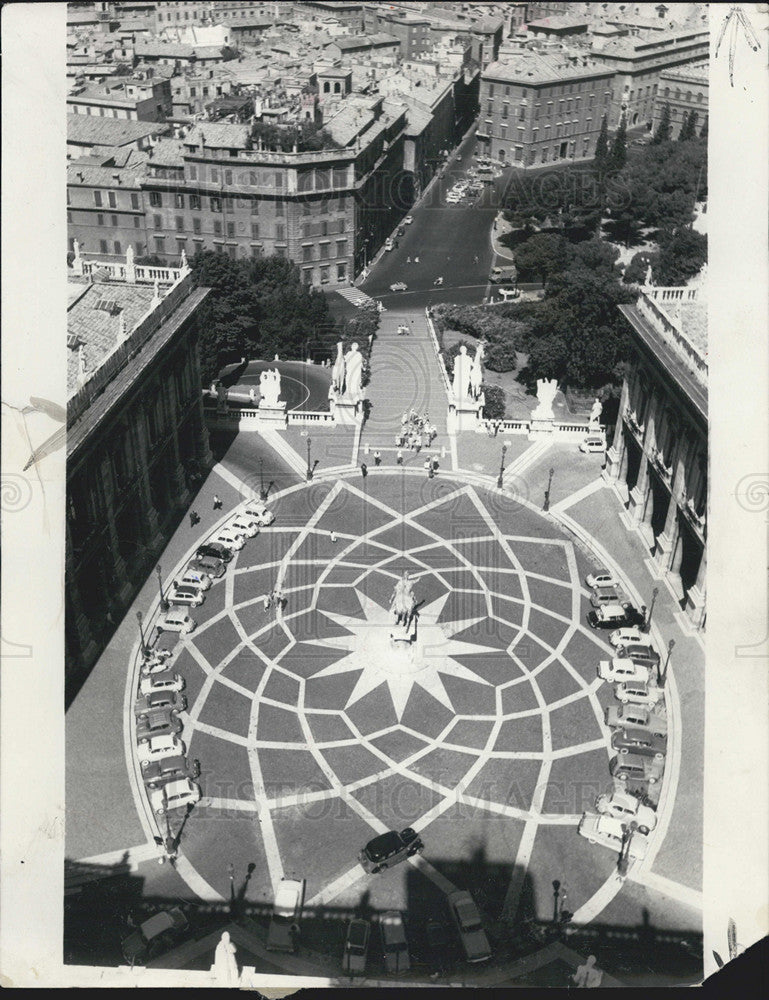 1963 Press Photo Capitoline Hill in Italy photographed from a TWA cameraman - Historic Images