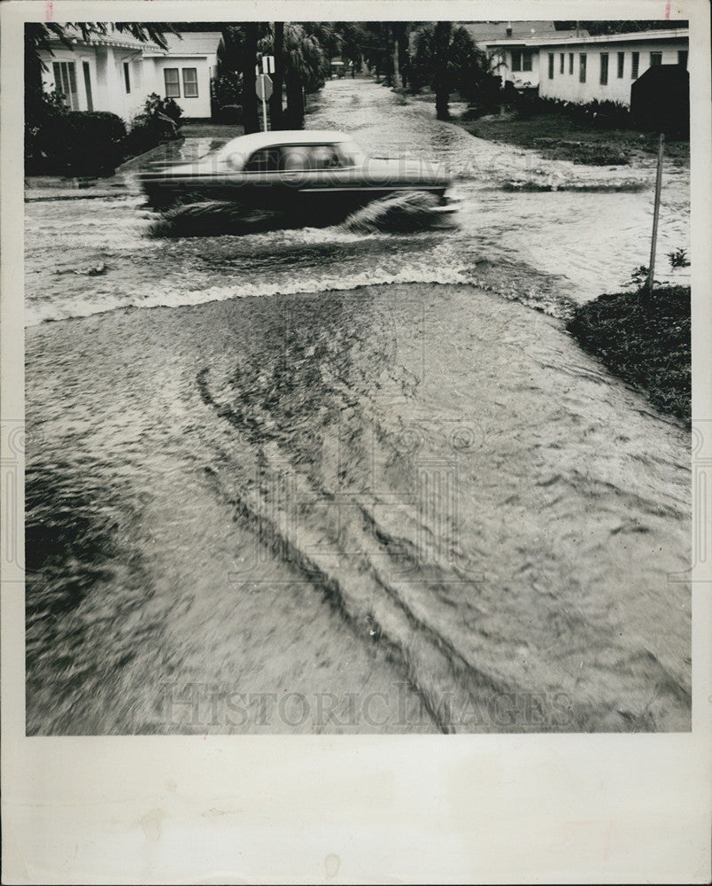 1957 Press Photo St Petersburg Flooding - Historic Images