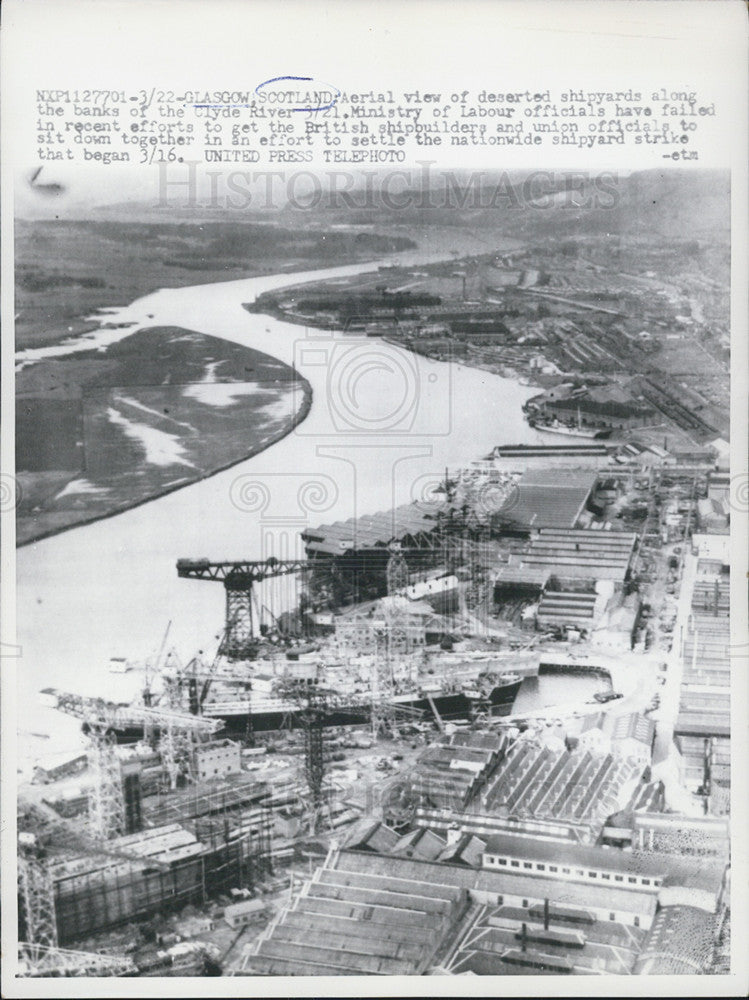 1957 Press Photo Scotland shipyards - Historic Images